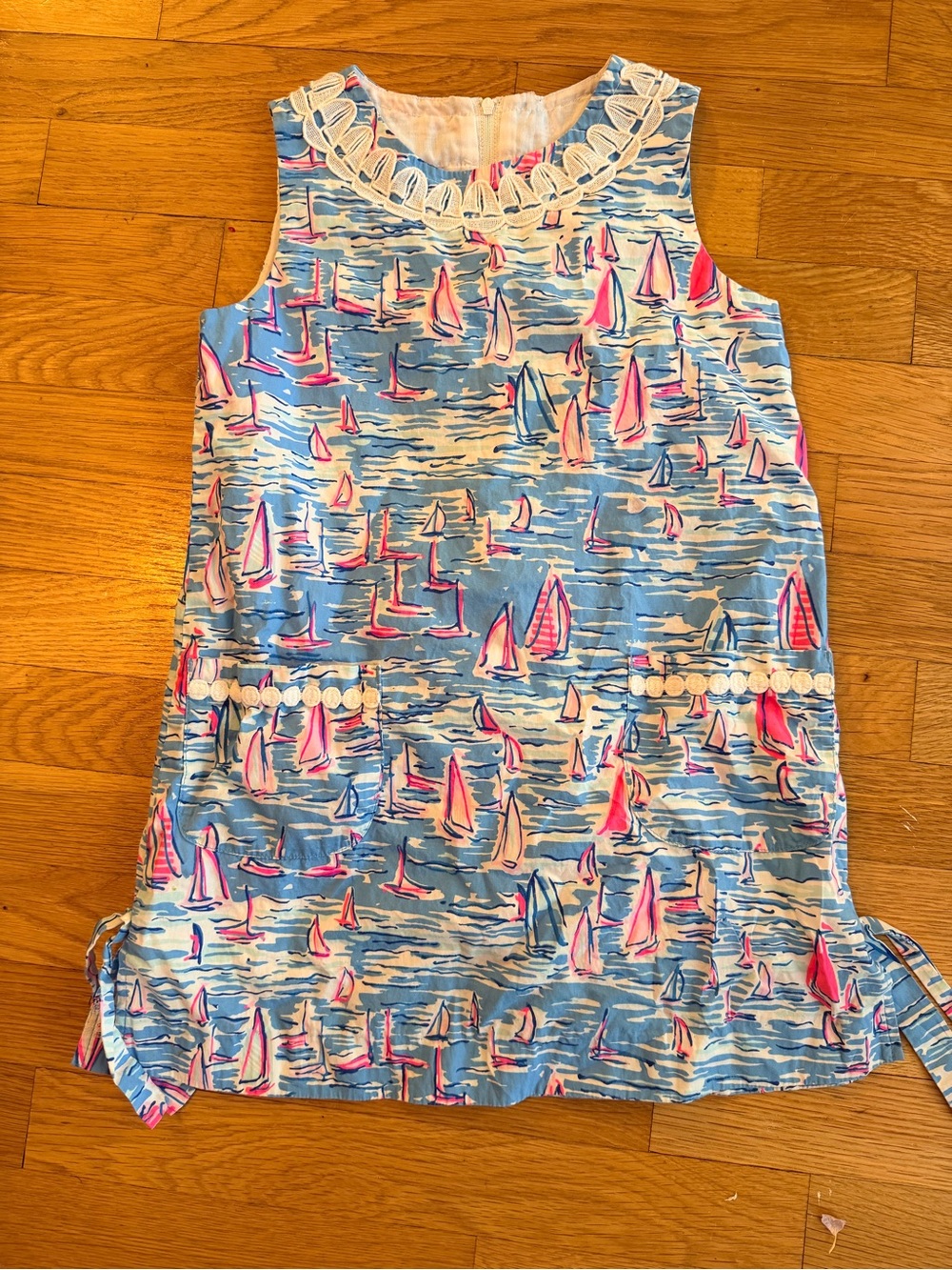 Lilly Pulitzer sailboat girls shift dress “boatylicious” - size 7